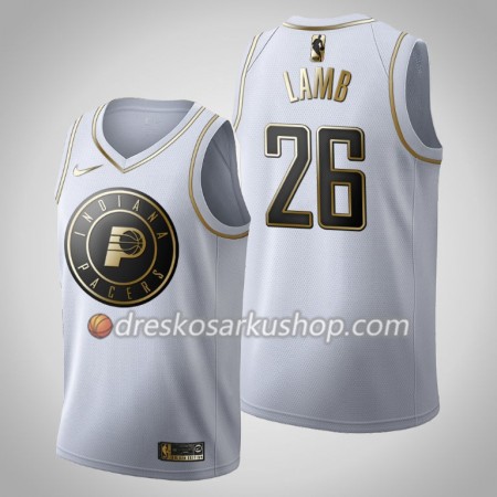 Muški NBA Dres Indiana Pacers Jeremy Lamb 26 Nike 2019-20 Bijela Golden Edition Swingman
